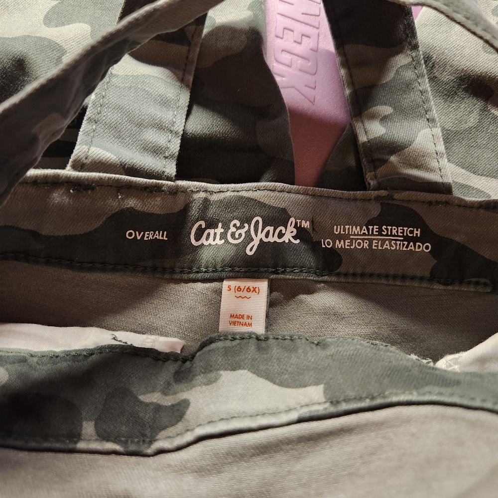 Girls camo overalls